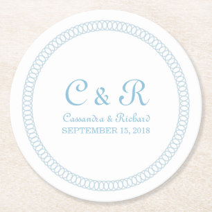 Porta-copo De Papel Redondo Portas copos de papel redondo azuladas