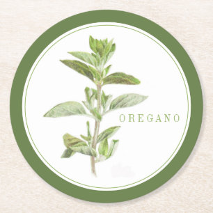 Porta-copo De Papel Redondo Portas copos de Papel Redondo OREGANO FRESCO (+tex