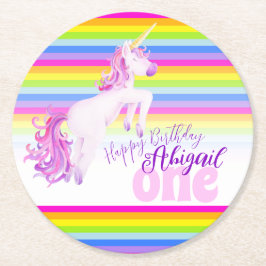 Porta-copo De Papel Redondo Portas copos do partido de primeiro aniversario do