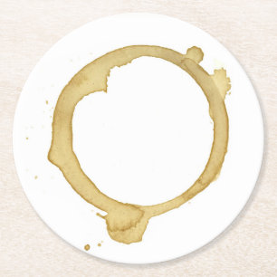 Porta-copo De Papel Redondo Portas copos manchadas café