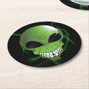 Porta-copo De Papel Redondo Portas copos Personalizadas da alienígena Verde (s