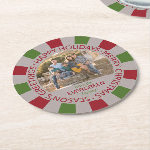 Porta-copo De Papel Redondo Portas copos personalizadas de fotos e nomes de fe