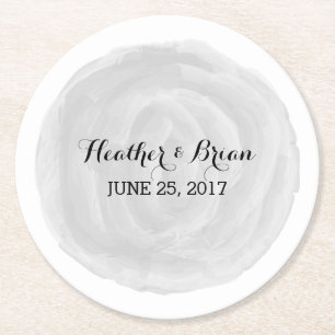 Porta-copo De Papel Redondo Portas copos redondas cinzentas do papel do