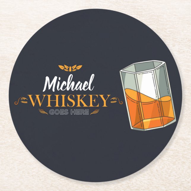 Porta-copo De Papel Redondo Posavasos de cartón (Frente)