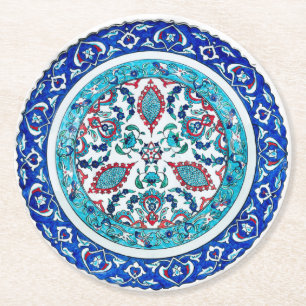 Porta-copo De Papel Redondo Pousa-copos de papel Elegantes Luxuosos