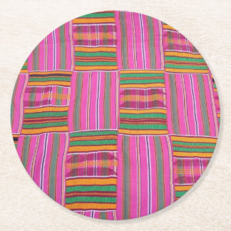 Porta-copo De Papel Redondo Pousa de Papel de Impressão Kente