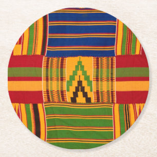 Porta-copo De Papel Redondo Pousa Papel de Impressão Kente
