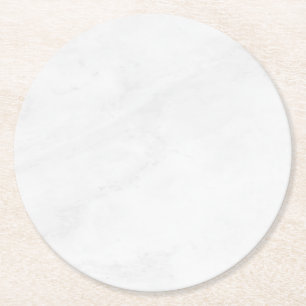 Porta-copo De Papel Redondo Pousa Papel de Mármore Branco Simples Moderno Rúst