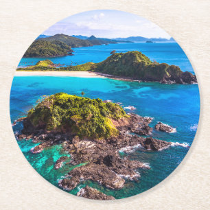 Porta-copo De Papel Redondo Praias Tropicais Filipinas El Nido