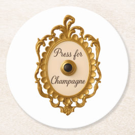 Porta-copo De Papel Redondo Press for Champagne Bar Cart Veuve Coaster