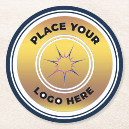Porta-copo De Papel Redondo Promocional comercial da empresa de logotipo perso