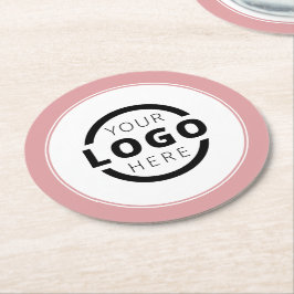 Porta-copo De Papel Redondo Promocional personalizado Logotipo de empresa cor-