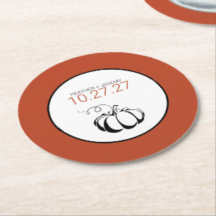 Porta-copo De Papel Redondo Pumpkin Spice