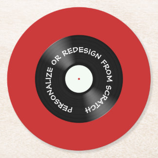 Porta-copo De Papel Redondo Redesenho a partir de Arranque ou Personalizar -