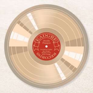 Porta-copo De Papel Redondo Registro Dourado