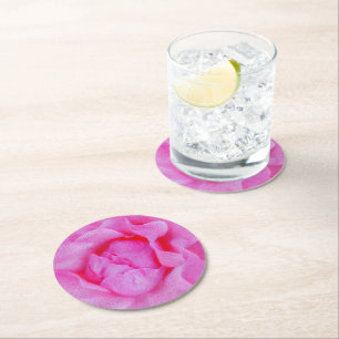 Porta-copo De Papel Redondo rosa rosa