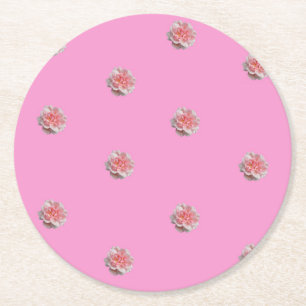 Porta-copo De Papel Redondo Rosas Rosa a Rosa