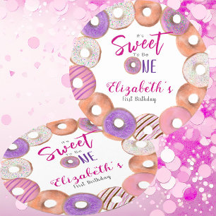 Porta-copo De Papel Redondo Rosquinha Rosa Doce Para Ser Um Único Costume De A