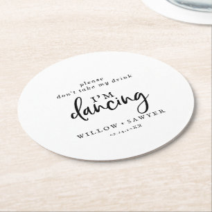 Porta-copo De Papel Redondo Roteiro Russo Não Tome Minha Bebida Estou Dançan