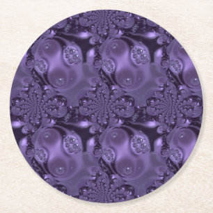 Porta-copo De Papel Redondo Roxo Líquido Roxo Elegante