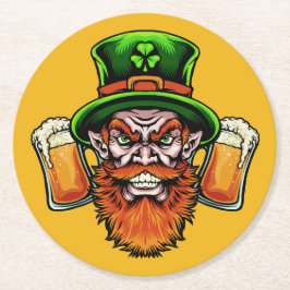 Porta-copo De Papel Redondo Rua, portas copos do Dia de Patrick