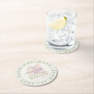 Porta-copo De Papel Redondo San Telmo Ombré Terracotta em Sage Save-the-Date