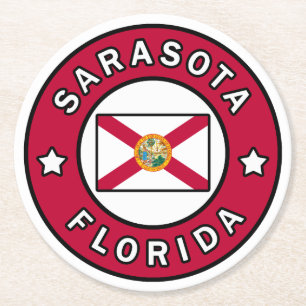 Porta-copo De Papel Redondo Sarasota Flórida