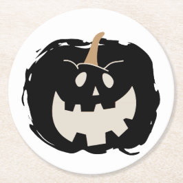 Porta-copo De Papel Redondo Scary Pumpkin