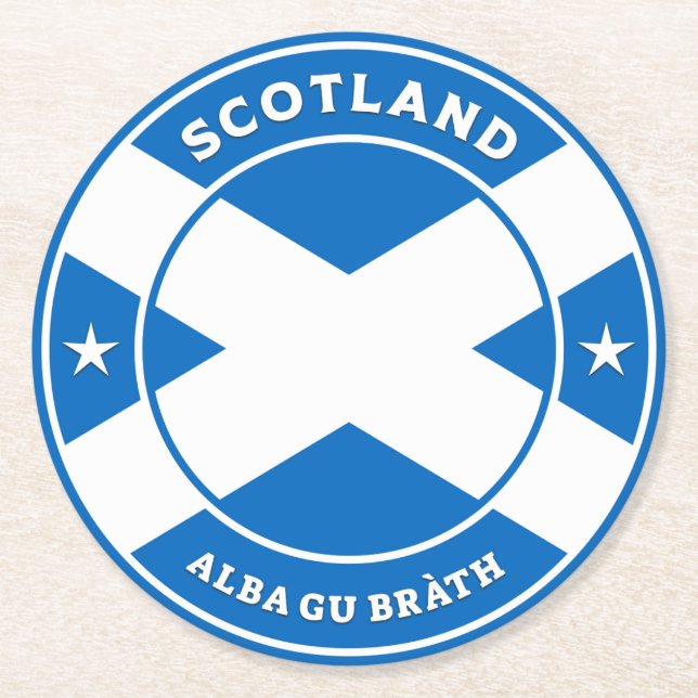 Porta-copo De Papel Redondo Scotland Forever (Frente)