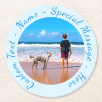 Seu Nome de Texto Personalizado de Porta copos de