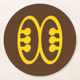 Porta-copo De Papel Redondo Símbolo Africano Adinkra (Amizade)