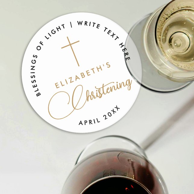 Porta-copo De Papel Redondo Simples e Mínimo Natal Dourado (Criador carregado)