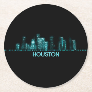 Porta-copo De Papel Redondo Skyline Houston