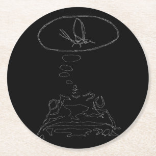 Porta-copo De Papel Redondo "Sonhos de Sapo Famintos" de animais inteligentes 