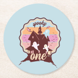 Porta-copo De Papel Redondo Spooky, 1º aniversário do Dia das Bruxas