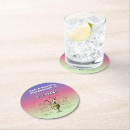 Porta-copo De Papel Redondo Sundowner Blue Hawaii Cocktail Party