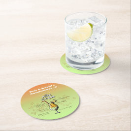 Porta-copo De Papel Redondo Sundowner Pina Colada Cocktail