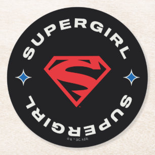 Porta-copo De Papel Redondo Supergirl Age de Heroes Circle S-Shield