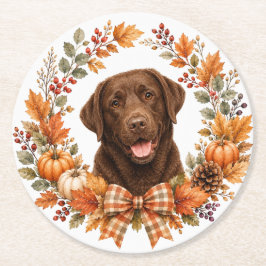 Porta-copo De Papel Redondo Suporte de copo de Chocolate Labrador