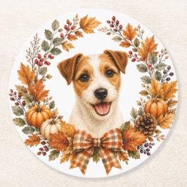 Porta-copo De Papel Redondo Suporte para copos Jack Russell Terrier