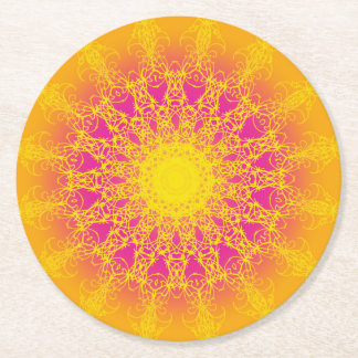 Porta-copo De Papel Redondo Suportes de design Mandala