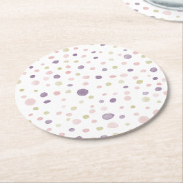 Porta-copo De Papel Redondo Susan Confetti Aquarela Pontos Conjunto de Porta-c