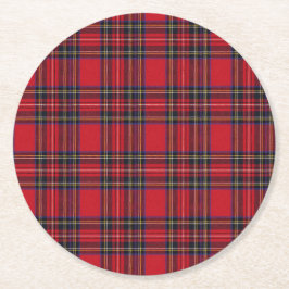 Porta-copo De Papel Redondo Tartan real de Stewart