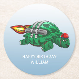 Porta-copo De Papel Redondo Tartaruga