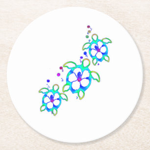 Porta-copo De Papel Redondo Tartarugas Faluianas Costeiras