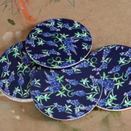 Porta-copo De Papel Redondo Texas Bluebonnets Texan