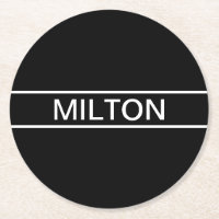 Texto personalizável | Preto e Branco Moderno Negr