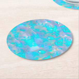 Porta-copo De Papel Redondo textura de pedra opal