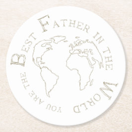 Porta-copo De Papel Redondo The best father in the world