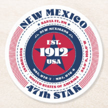 Tipografia Azul Branco do Novo México